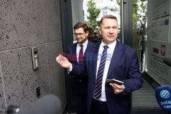 Konferencja posłów PiS przed NASK