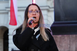 Przedwyborczy wiec kandydata Partii Razem na prezydenta Adriana Zandberga