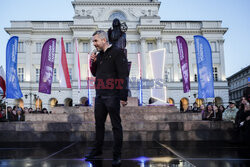 Przedwyborczy wiec kandydata Partii Razem na prezydenta Adriana Zandberga