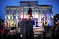 Przedwyborczy wiec kandydata Partii Razem na prezydenta Adriana Zandberga