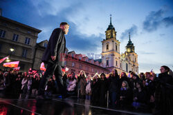 Przedwyborczy wiec kandydata Partii Razem na prezydenta Adriana Zandberga