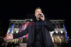 Przedwyborczy wiec kandydata Partii Razem na prezydenta Adriana Zandberga