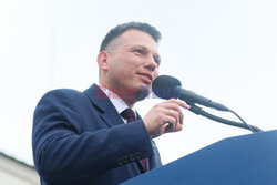 Sławomir Mentzen w Oświęcimiu