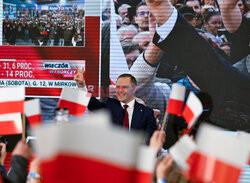 Wieczór wyborczy Karola Nawrockiego
