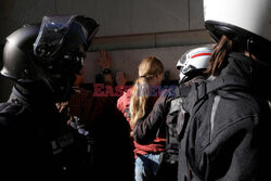 Protest Extinction Rebellion przed bankiem BNP Paribas