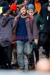 Brad Pitt na planie filmu The Riders