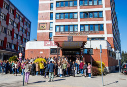 Protest przed oddziałem ZUS w Olsztynie