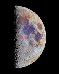 Bardzo szczegółowe amatorskie zdjęcie Księżyca