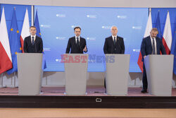 Konferencja ministrów: Domańskiego, Żurka i Siemoniaka