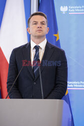 Konferencja ministrów: Domańskiego, Żurka i Siemoniaka