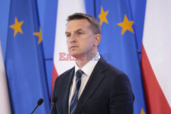 Konferencja ministrów: Domańskiego, Żurka i Siemoniaka