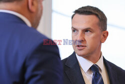 Konferencja ministrów: Domańskiego, Żurka i Siemoniaka