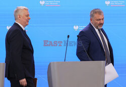 Konferencja ministrów: Domańskiego, Żurka i Siemoniaka