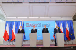 Konferencja ministrów: Domańskiego, Żurka i Siemoniaka