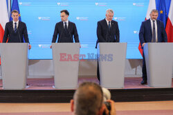 Konferencja ministrów: Domańskiego, Żurka i Siemoniaka