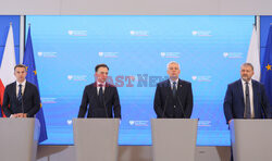 Konferencja ministrów: Domańskiego, Żurka i Siemoniaka