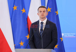 Konferencja ministrów: Domańskiego, Żurka i Siemoniaka