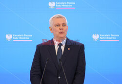 Konferencja ministrów: Domańskiego, Żurka i Siemoniaka