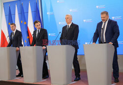 Konferencja ministrów: Domańskiego, Żurka i Siemoniaka