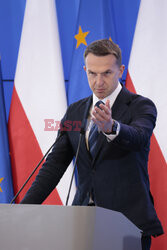 Konferencja ministrów: Domańskiego, Żurka i Siemoniaka