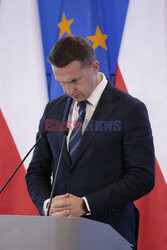 Konferencja ministrów: Domańskiego, Żurka i Siemoniaka