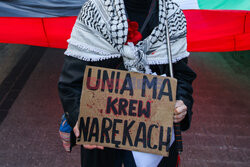 Demonstracja "Solidarnie z palestyńskimi więźniami" w Krakowie