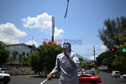 Uliczny artysta w San Salvador