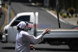 Uliczny artysta w San Salvador