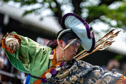 Pokazy sztuk walki samurajów w parku Sumida w Tokio