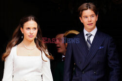 Ceremonia konfirmacji bliźniąt Józefiny i Wincentego duńskiej rodziny królewskiej