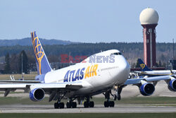 Jumbo jet na lotnisku w Gdańsku