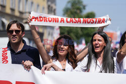 Marsz "Bez strachu: w Europie panowie we własnym domu" w Mediolanie