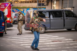 Strzelanina przed supermarketem w Kijowie