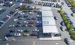  Kolejki na stacji paliw Costco w Thurrock w Essex