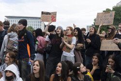 Protest przeciwko przemocy policji w Brukseli