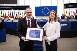 Andrzej Poczobut  z Nagrodą Sacharowa w Parlamencie Europejskim