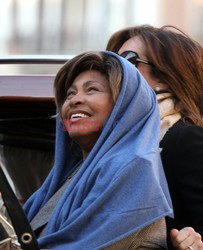 Tina Turner arriving in Venice