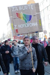 Marsz przeciw homofobii w Lodzi